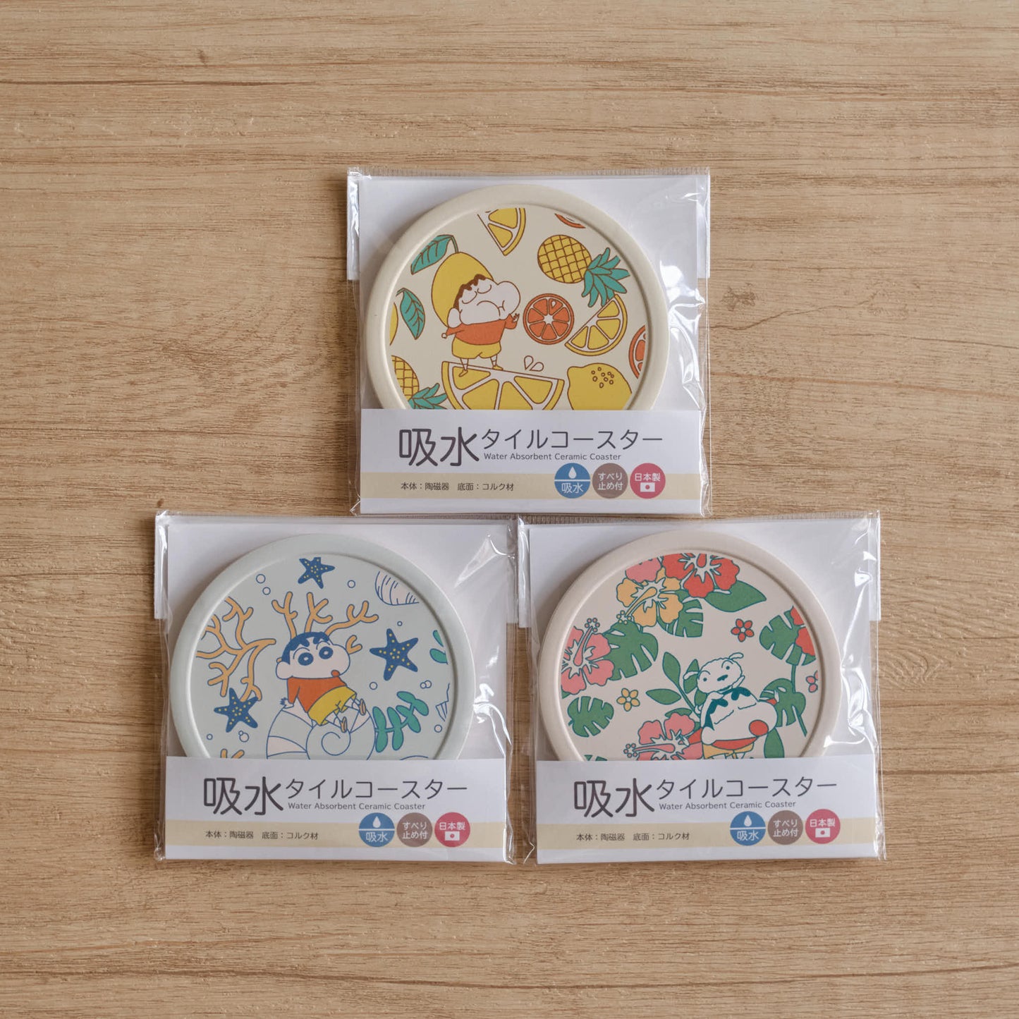 蠟筆小新 無釉瓦杯墊