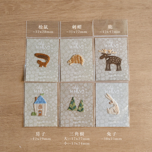 動物刺繡燙布貼