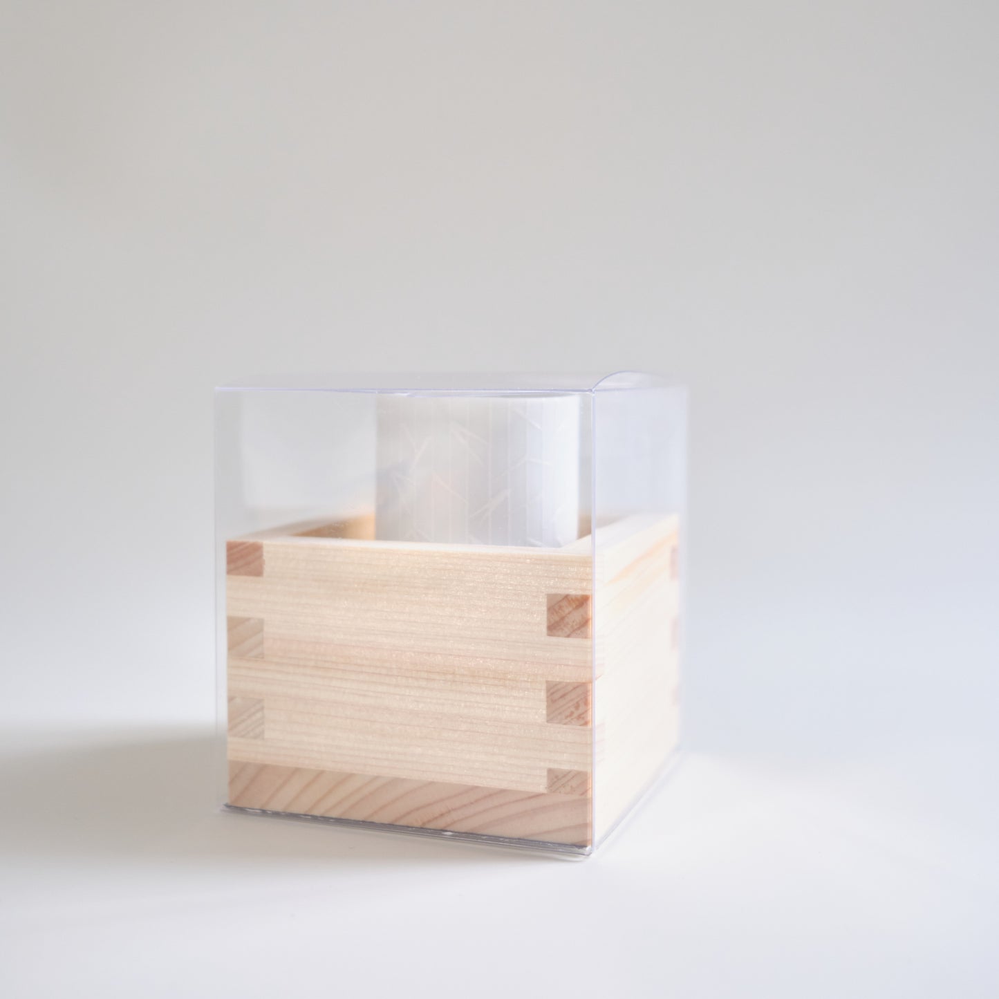 sasasa Sake Cup & Masu Wooden Box Set - White