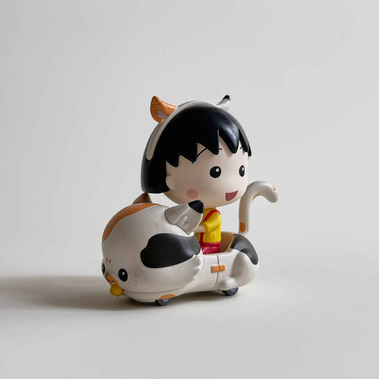 【二手】櫻桃小丸子 動物小車系列 — 花貓車