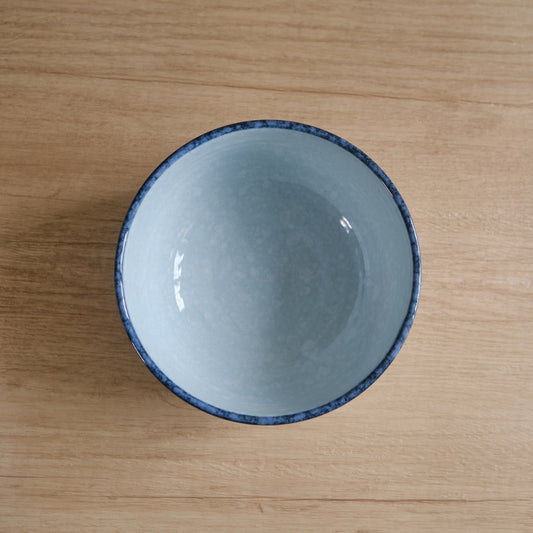 日本美濃燒 桔梗 五寸丼 染付