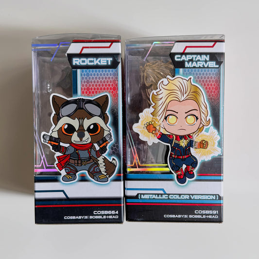 【二手】MARVEL AVENGERS ENDGAME ROCKET / CAPTAIN MARVEL COSBABY(S)