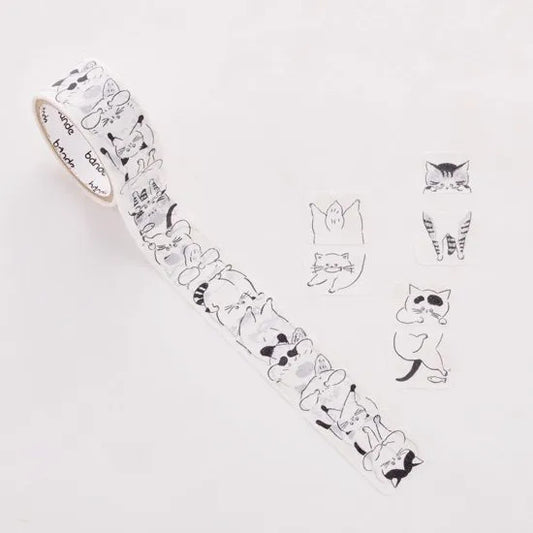 mojomojo Adorable Cat Sandwich Die-Cut Washi Sticker Tape
