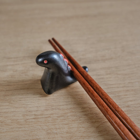 江戶子恐龍 日本美濃燒燒暴龍筷架