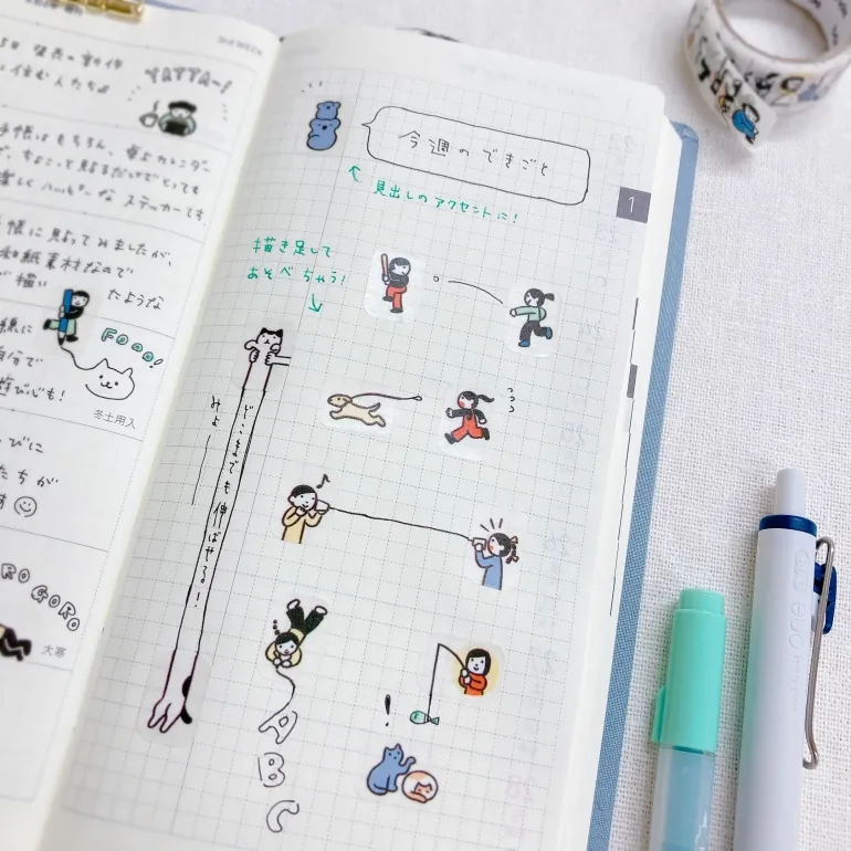 Washi Tape Sticker Roll - People Living in Journal