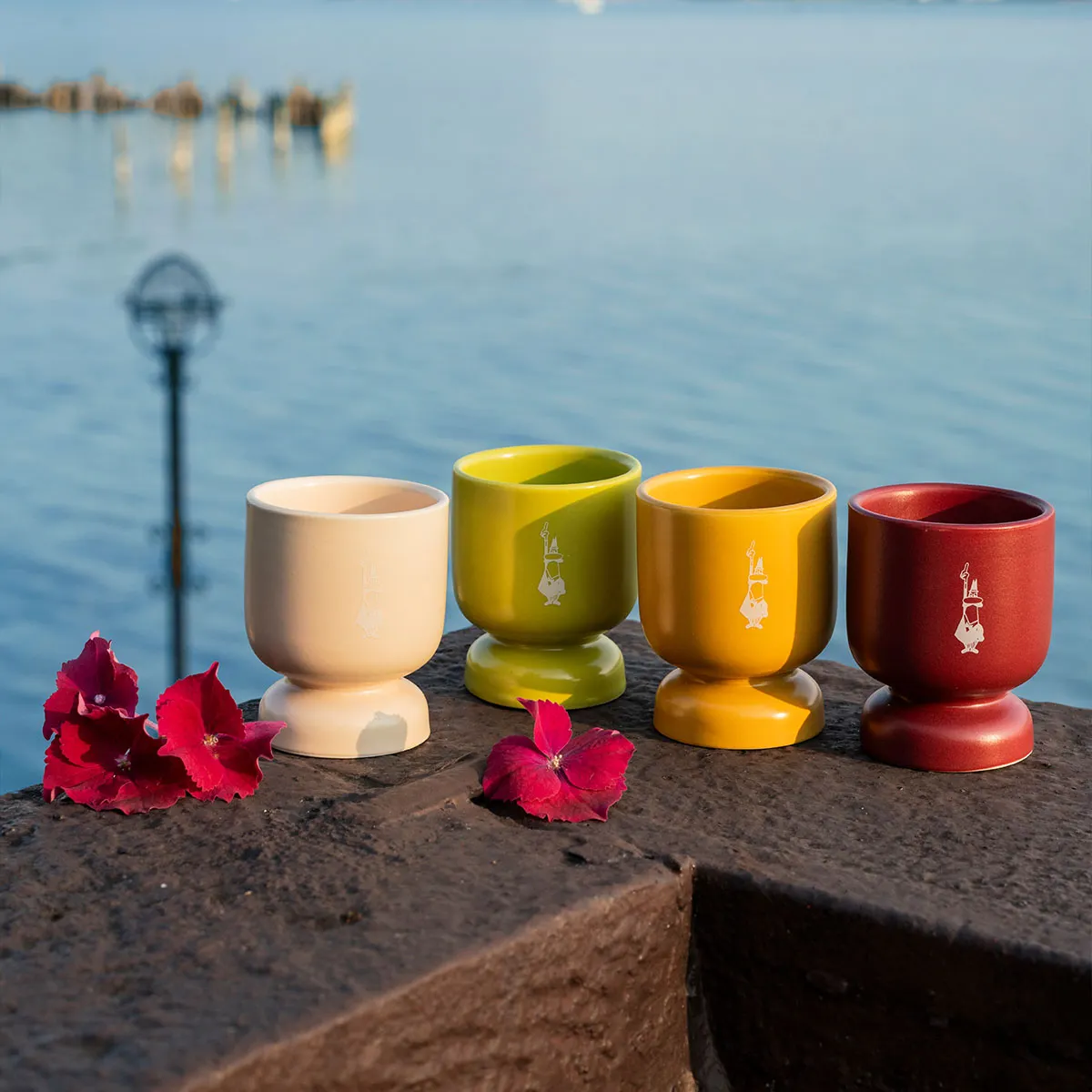 Sapore di Sole Series — Handleless Espresso Cup Set (4-Piece Set)