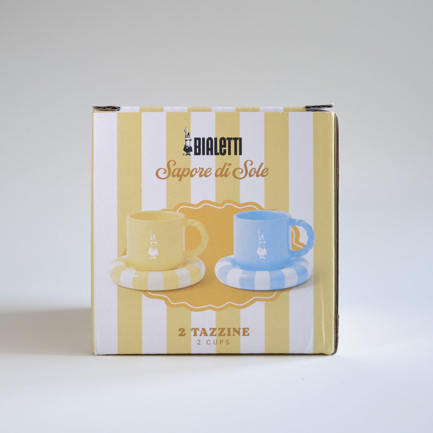 Sapore di Sole 陽光的味道系列 — 條紋陶瓷濃縮咖啡杯組（2入組）