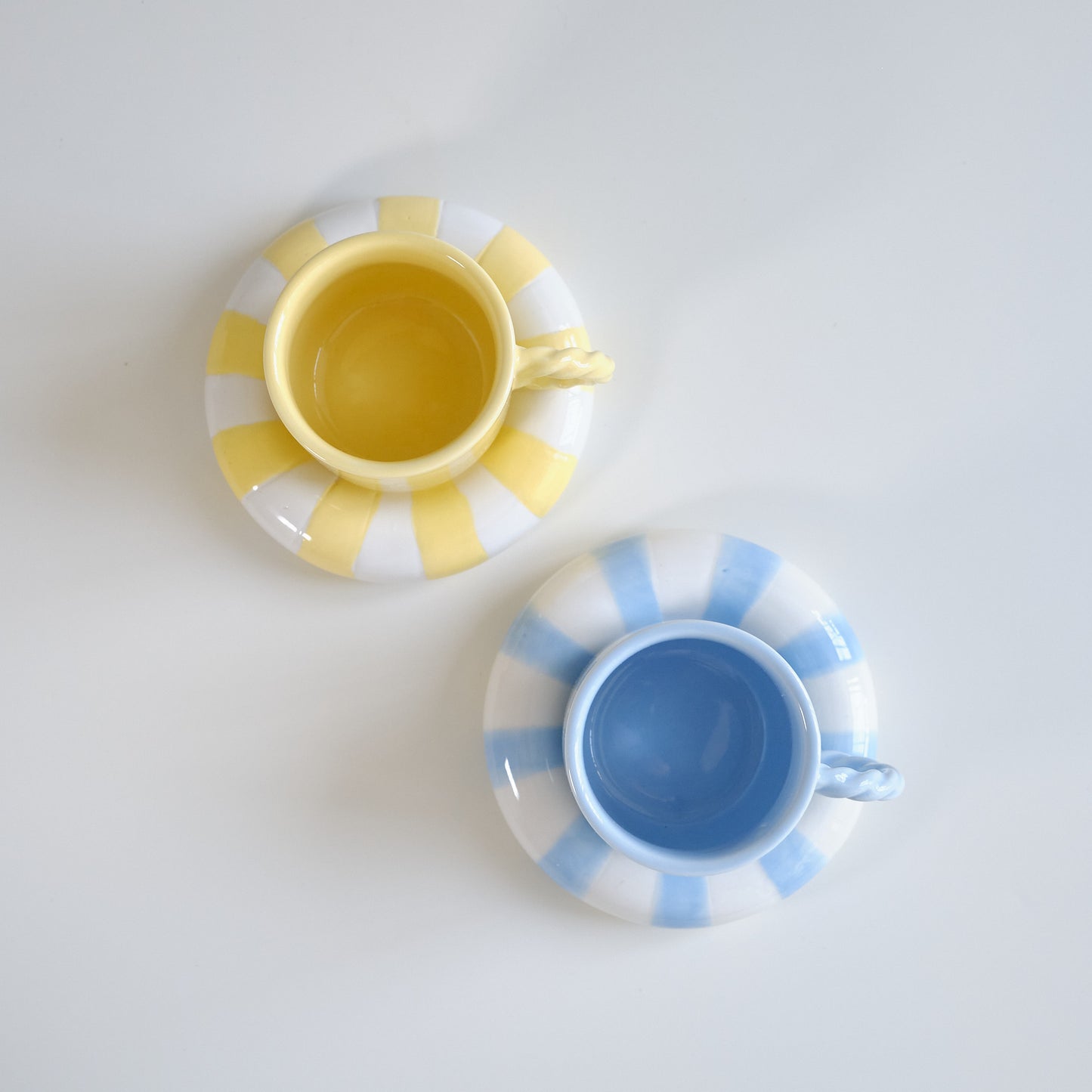 Sapore di Sole 陽光的味道系列 — 條紋陶瓷濃縮咖啡杯組（2入組）
