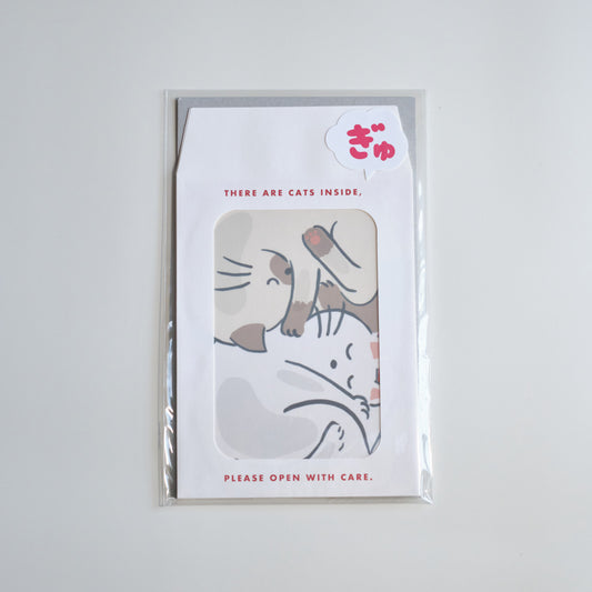 GYU-GYU 信件套裝 兩隻貓