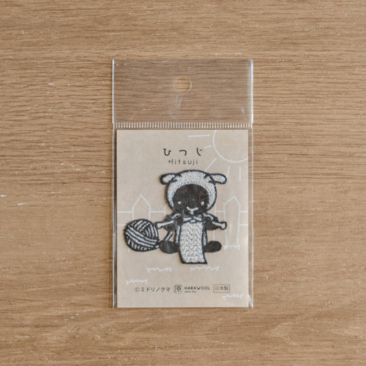 Hitsuji 刺繡燙布貼 編織羊