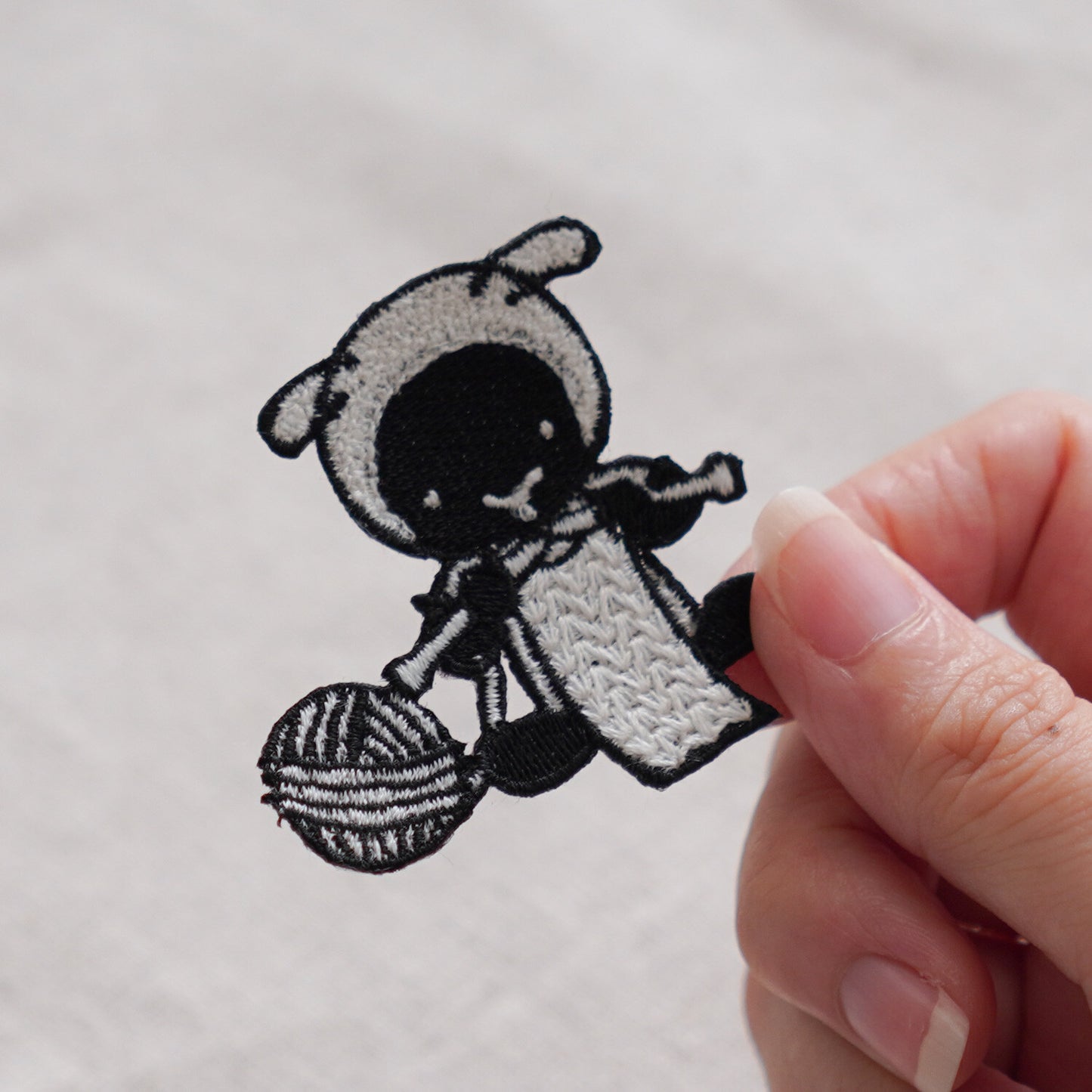 Hitsuji 刺繡燙布貼 編織羊 - NOOK-IN