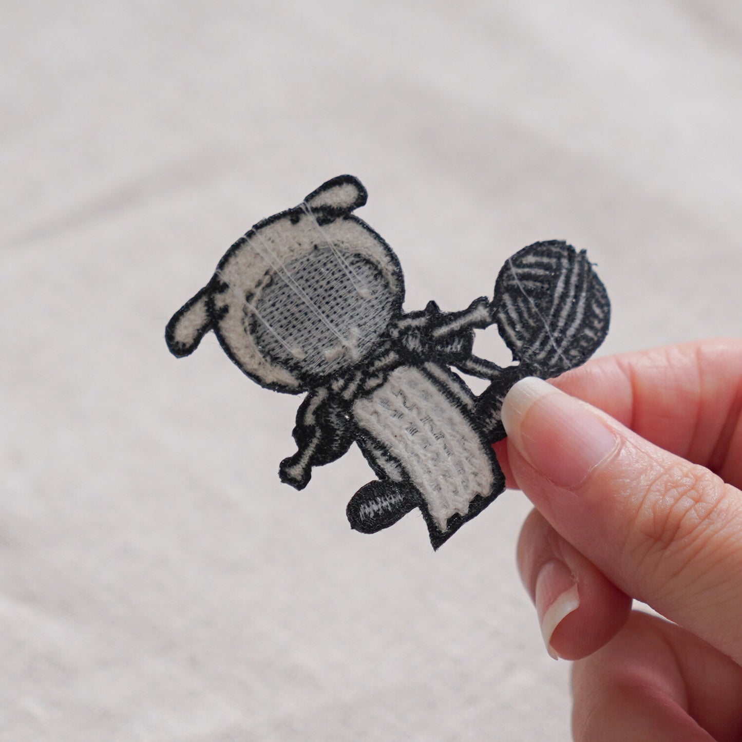 Hitsuji 刺繡燙布貼 編織羊 - NOOK-IN