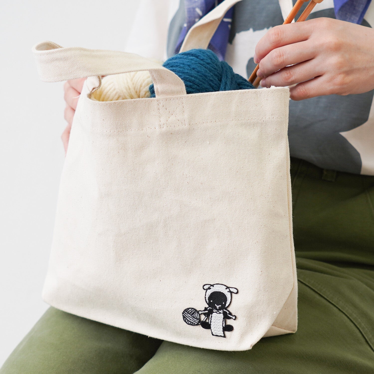 Hitsuji 刺繡燙布貼 編織羊 - NOOK-IN