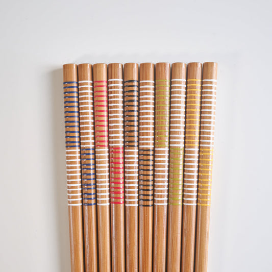 現代螺紋設計 抗菌天然竹筷套裝 (5雙入)