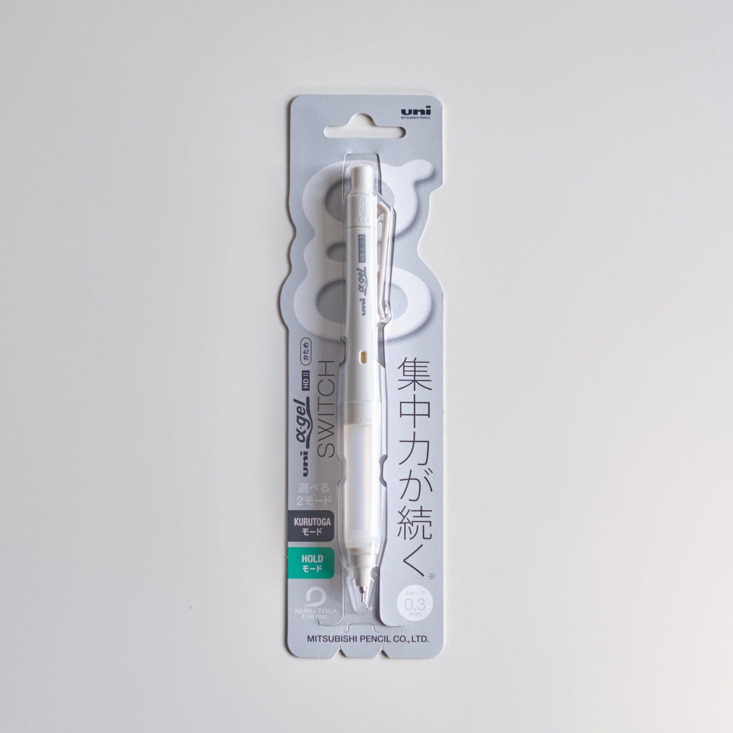 α·gel SWITCH 自動鉛筆 0.3mm 白色 - NOOK-IN