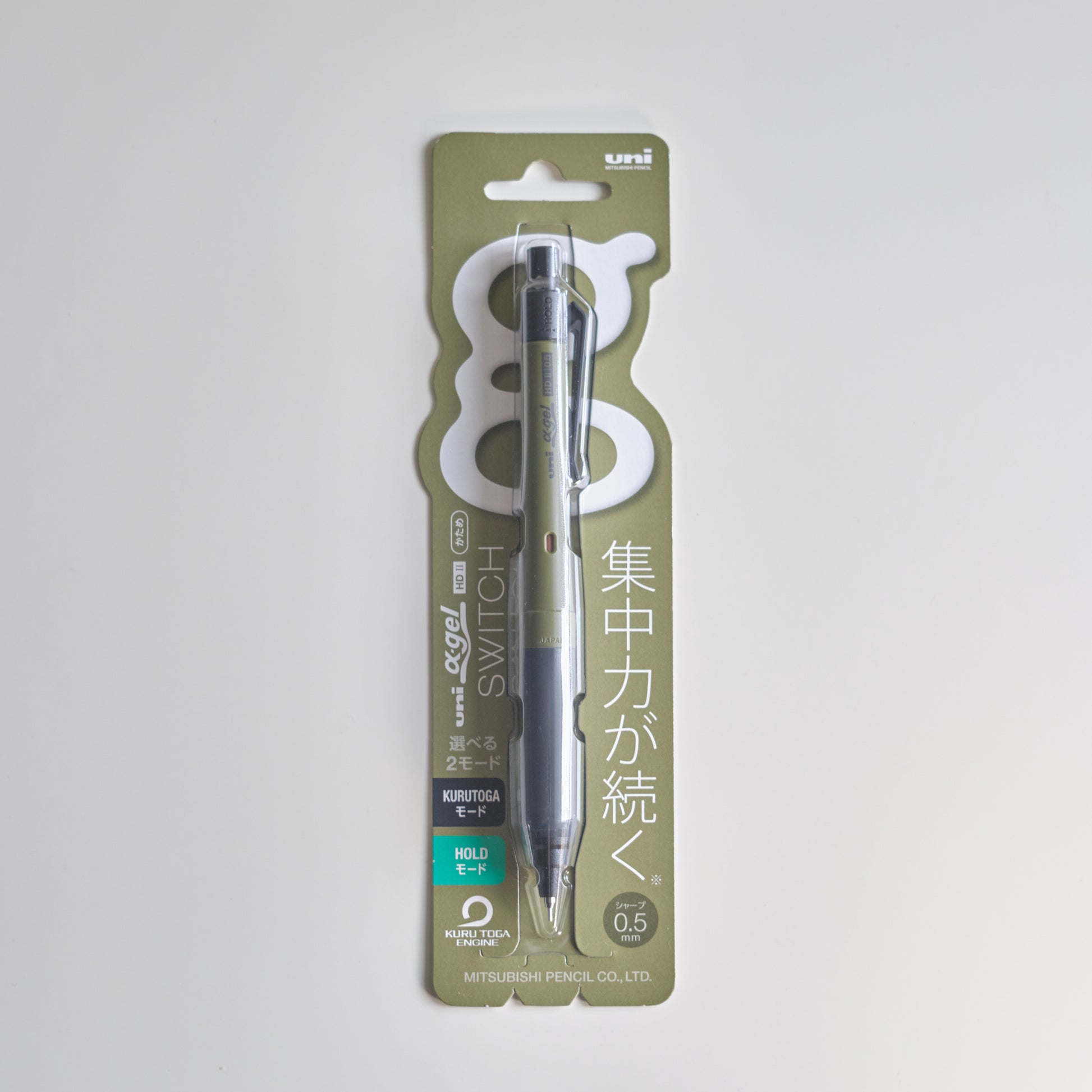 α·gel SWITCH 自動鉛筆 0.5mm 橄欖綠 - NOOK-IN