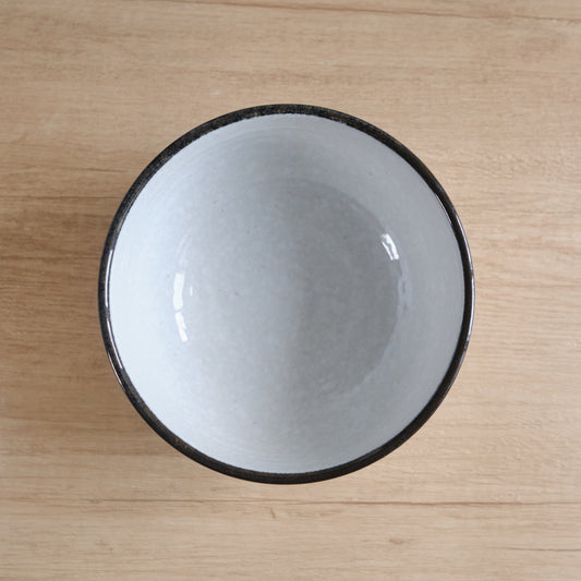 日本美濃燒 桔梗 五寸丼 黑繪